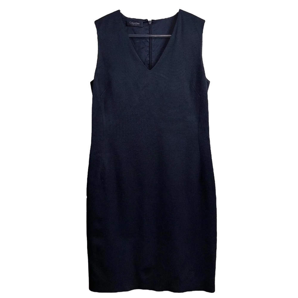 Calvin Klein Collection Italy Black Sleeveless Career Cocktail Dress IT 40 US 4